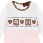 أفارول بنات بالشعار باللون الأبيض و الوردى, 2, hi-res