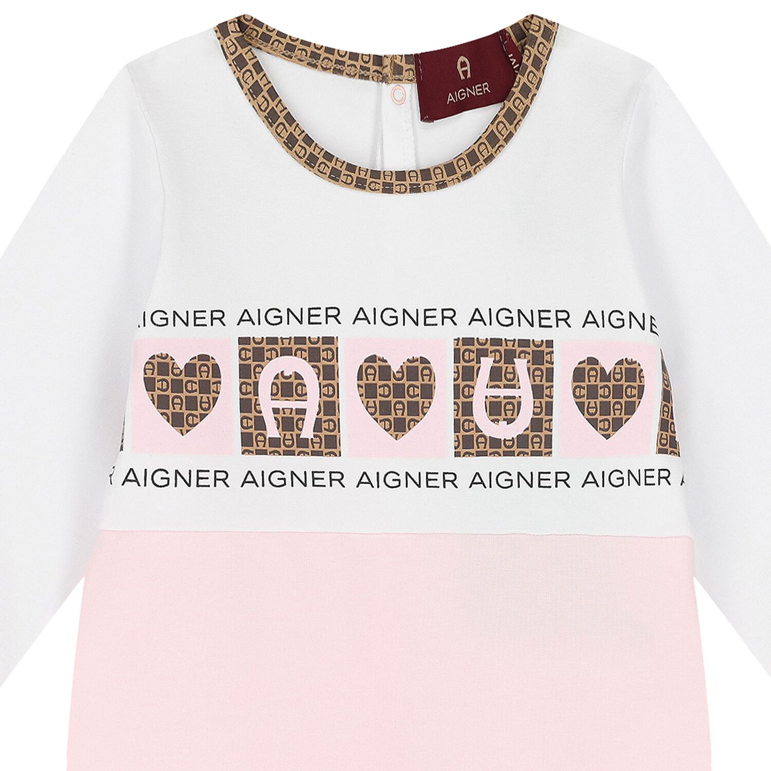 أفارول بنات بالشعار باللون الأبيض و الوردى, 2, hi-res