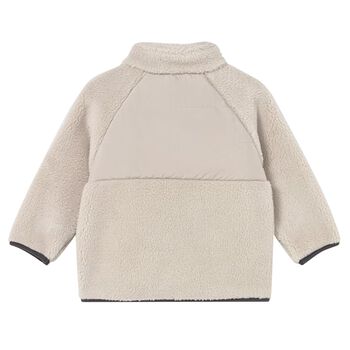 Younger Boys Ivory Sherpa Jacket