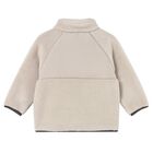 Younger Boys Ivory Sherpa Jacket, 1, hi-res