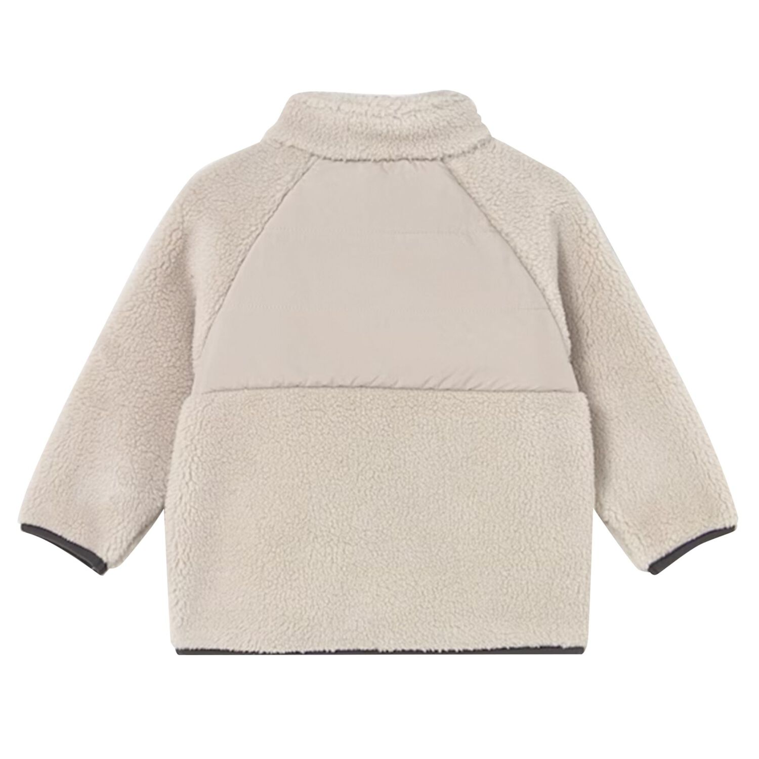 Younger Boys Ivory Sherpa Jacket, 1, hi-res image number null