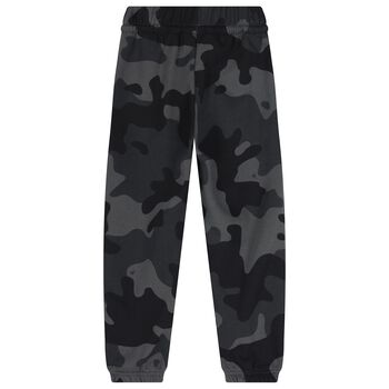 Black & Grey Camouflage Logo Joggers
