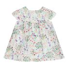 Baby Girls White Floral Dress, 1, hi-res