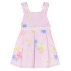 Girls Pink Floral Dress, 1, hi-res