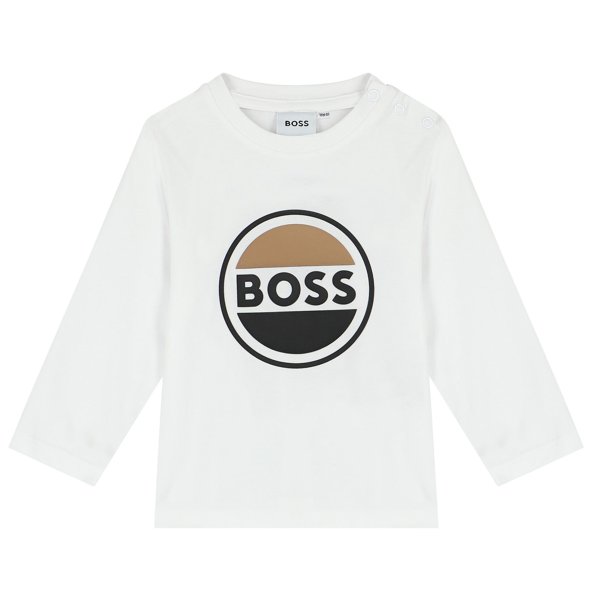 BOSS Kidswear logo-print long-sleeve top - White
