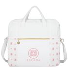 White & Pink Logo Baby Changing Bag ( 42cm ), 1, hi-res