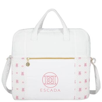 White & Pink Logo Baby Changing Bag ( 42cm )