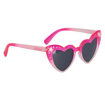 نظارة بنات شمسية بالشعار باللون الوردي