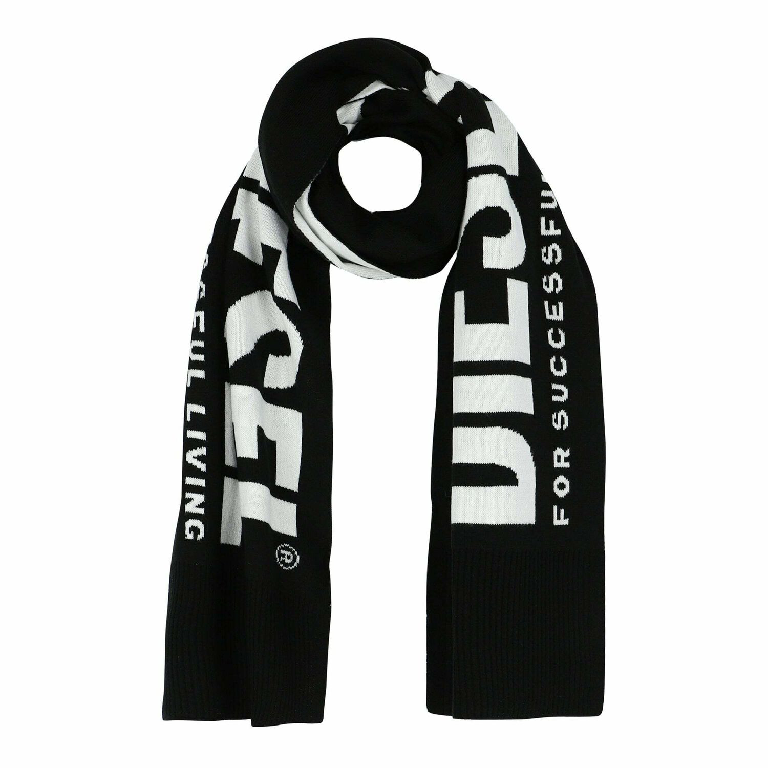 Boys Black & White Logo Scarf, 1, hi-res