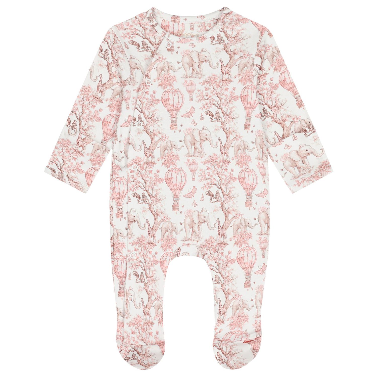 Baby Girls White & Pink Africa Babygrow Gift Set  , 2, hi-res