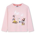 Girls Pink Minnie Mouse Disney Long Sleeve Top, 1, hi-res