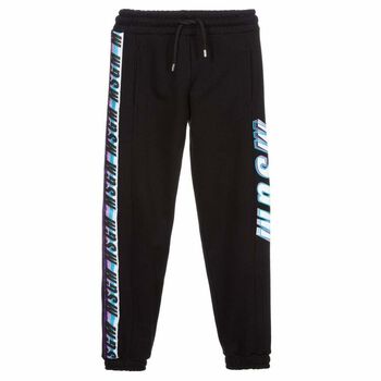 Boys Black Logo Joggers