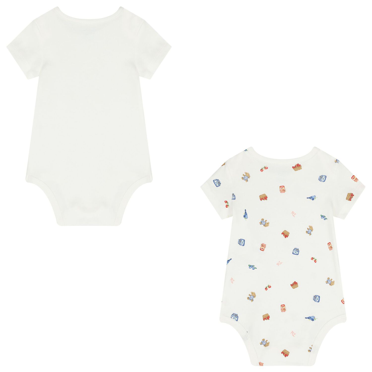 Ivory Polo Bear Bodysuits ( 2 Pack ), 1, hi-res