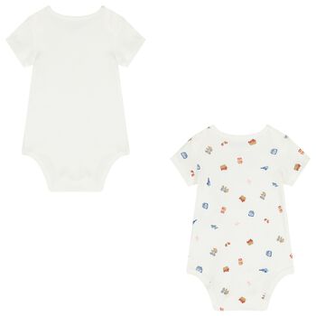 Ivory Polo Bear Bodysuits ( 2 Pack )