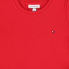 Girls Red Logo Pleated Dress, 2, hi-res