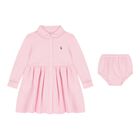 Baby Girls Pink Logo Dress Set, 1, hi-res