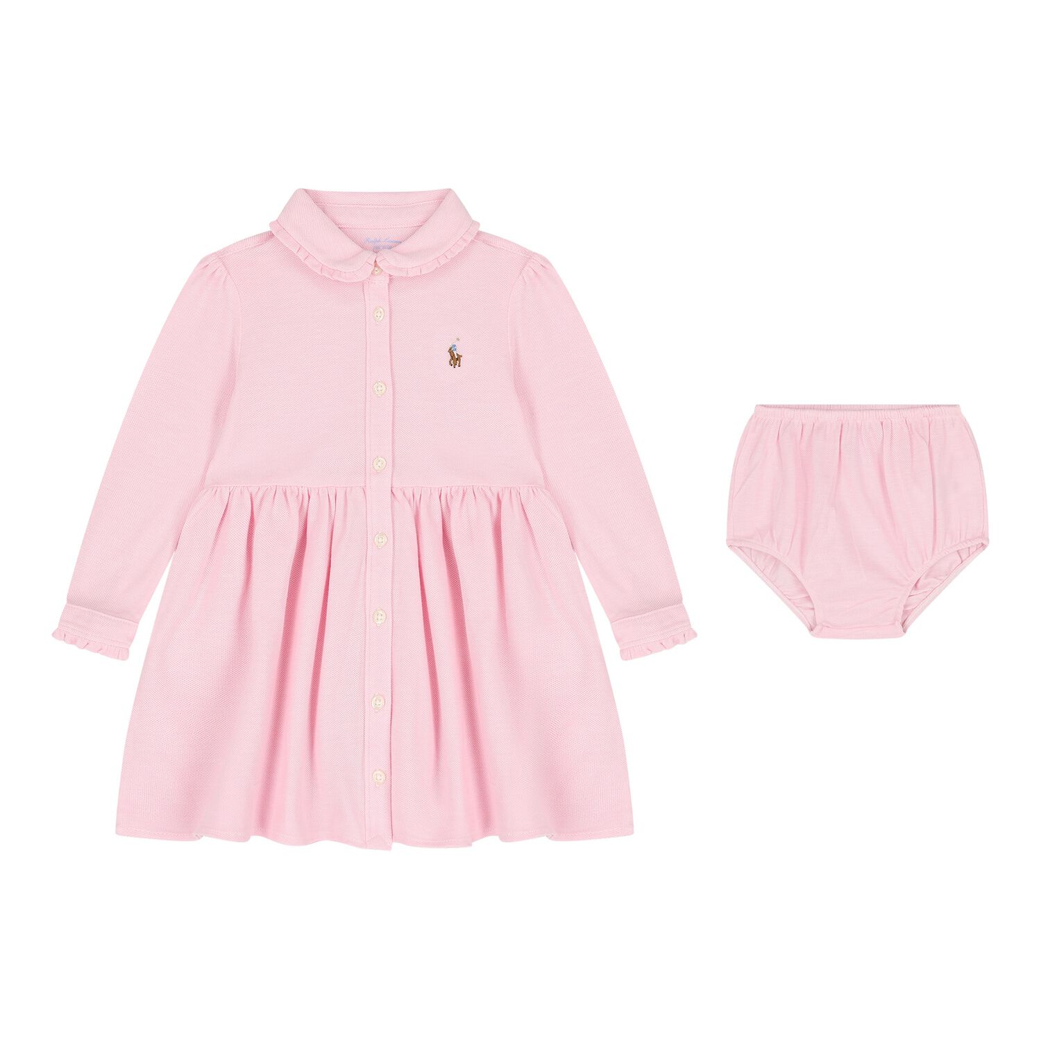 Baby Girls Pink Logo Dress Set, 1, hi-res