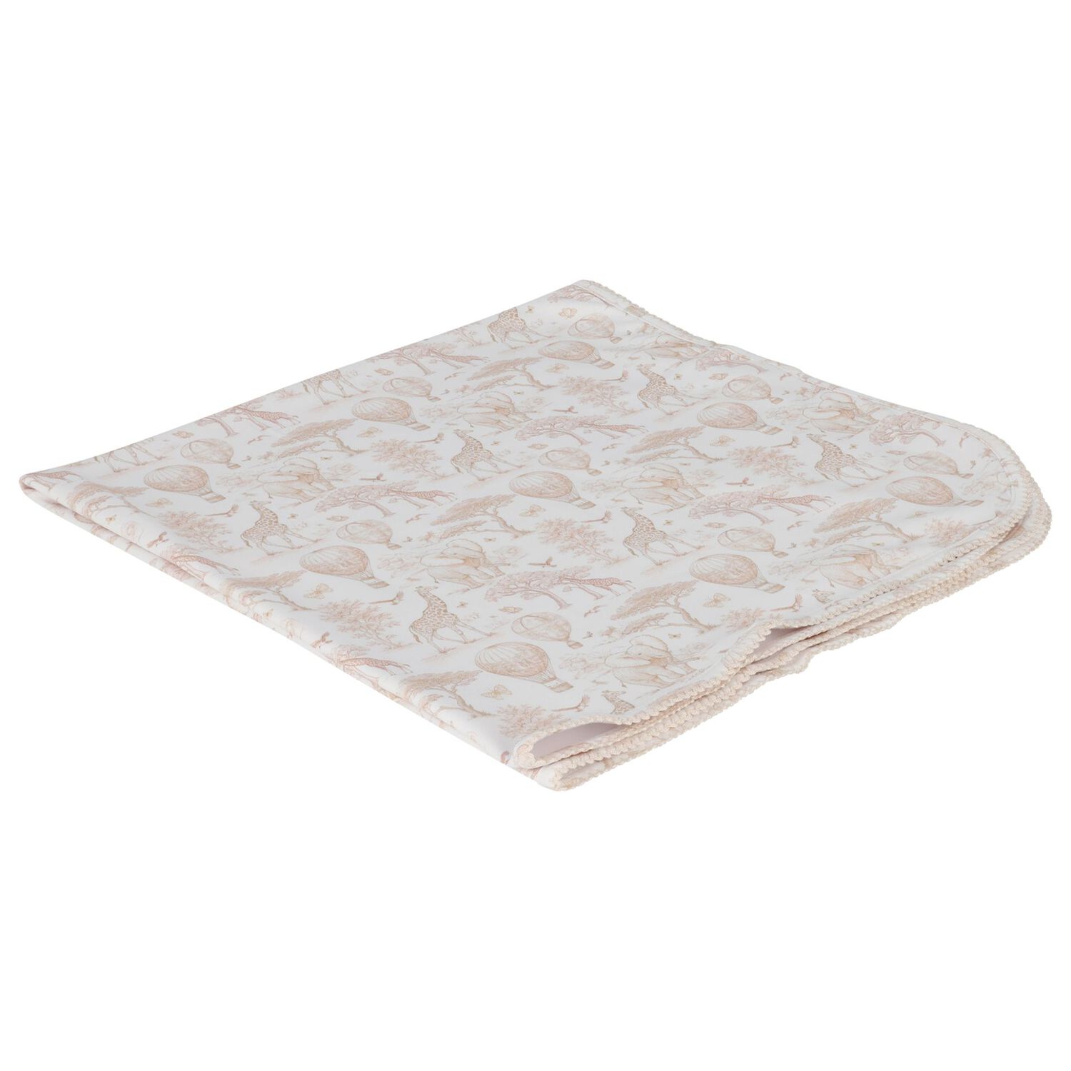 White & Beige Africa Baby Blanket, 2, hi-res