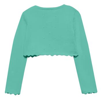 Girls Green Knitted Cardigan