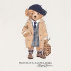 Girls White Polo Bear Long Sleeve Top, 1, hi-res