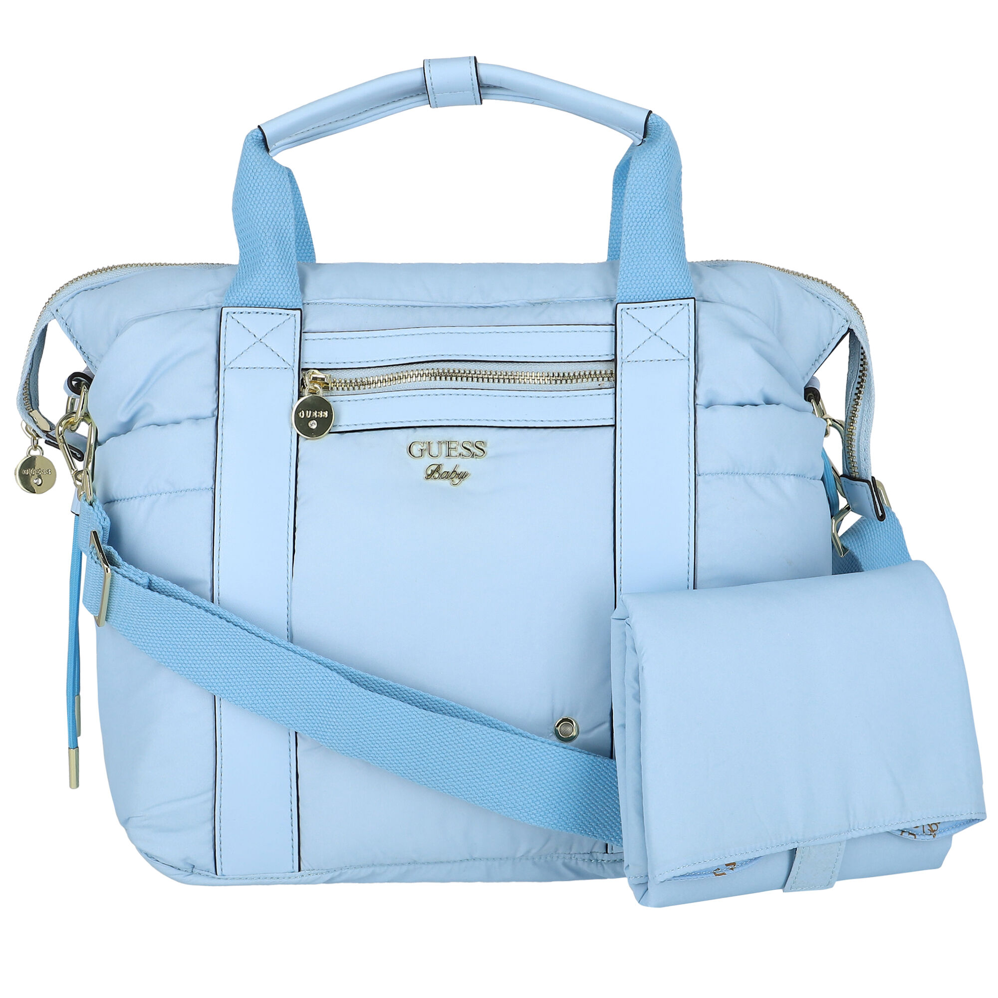 Guess Blue Logo Baby Changing Bag Junior Couture USA