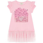 طقم ليغينز باللون الوردي للبنات, 1, hi-res