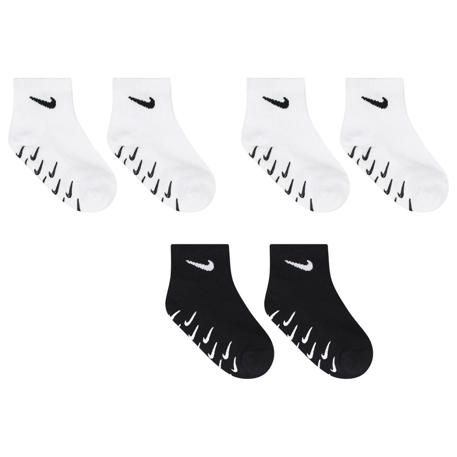 White & Black Logo Socks ( 3-Pack ), 1, hi-res