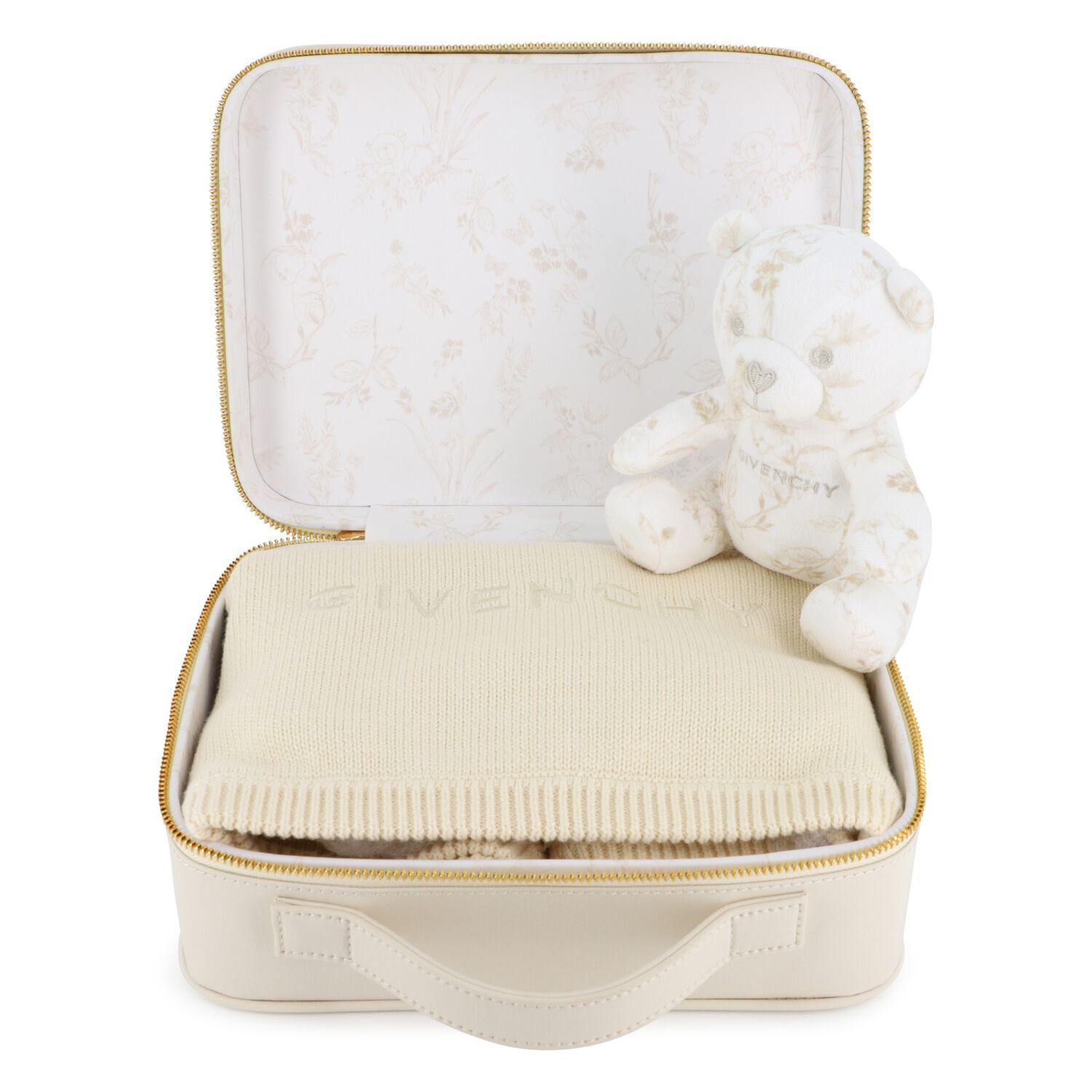 White & Beige Toile de Jouy Baby Gift Set, 1, hi-res