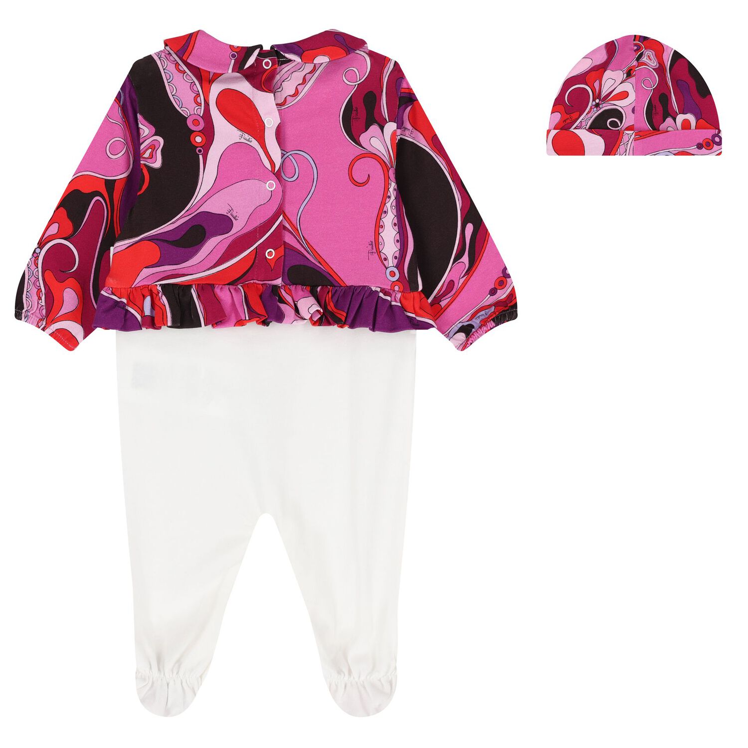Baby Girls Multi-Coloured Orchidee Babygrow Set, 1, hi-res