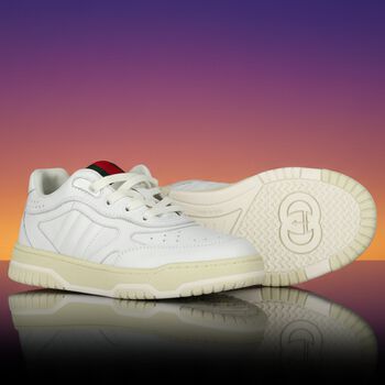 White Web Striped Trainers