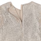 Younger Girls Gold Embellished Bows Dress, 1, hi-res