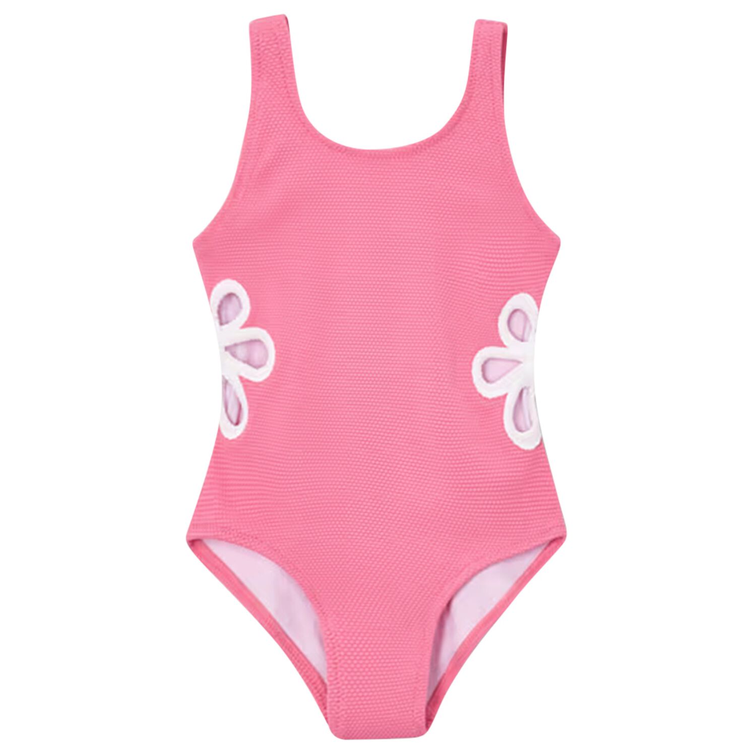 مايوه سباحه للبنات بطبعه زهور باللون الوردى , 1, hi-res