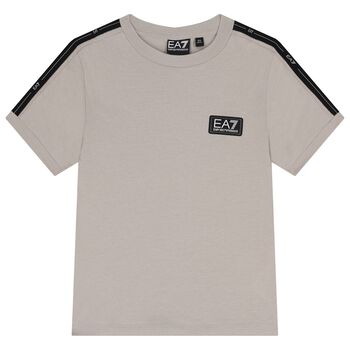 Boys Beige Logo T-Shirt