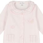 Baby Girls Pink Striped Collar Babygrow, 3, hi-res