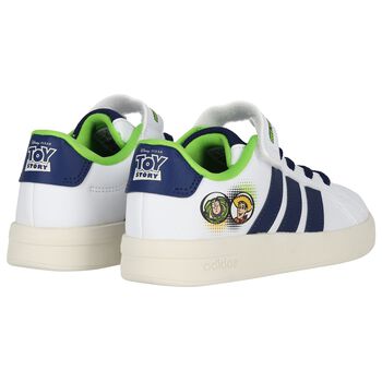 Boys White & Navy Blue Toy Story Trainers
