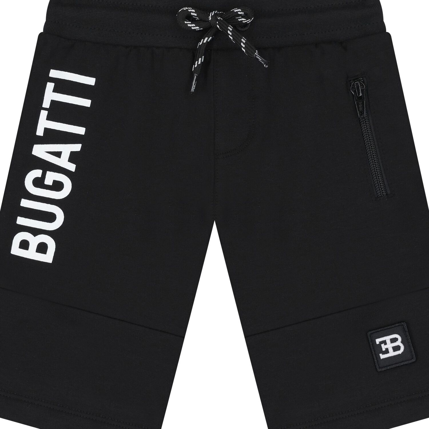 Younger Boys Black Logo Shorts, 1, hi-res
