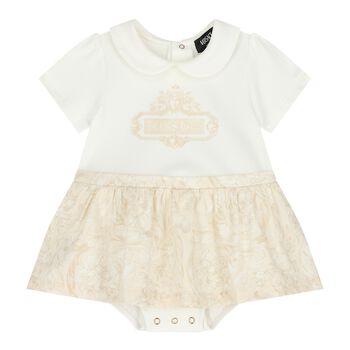 Baby Girls Ivory & Beige Whisper Barocco Dress