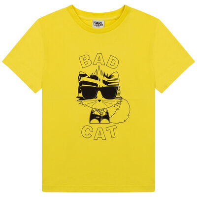 Boys Yellow Choupette Logo T-Shirt