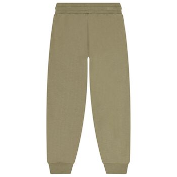 Boys Green Logo Joggers