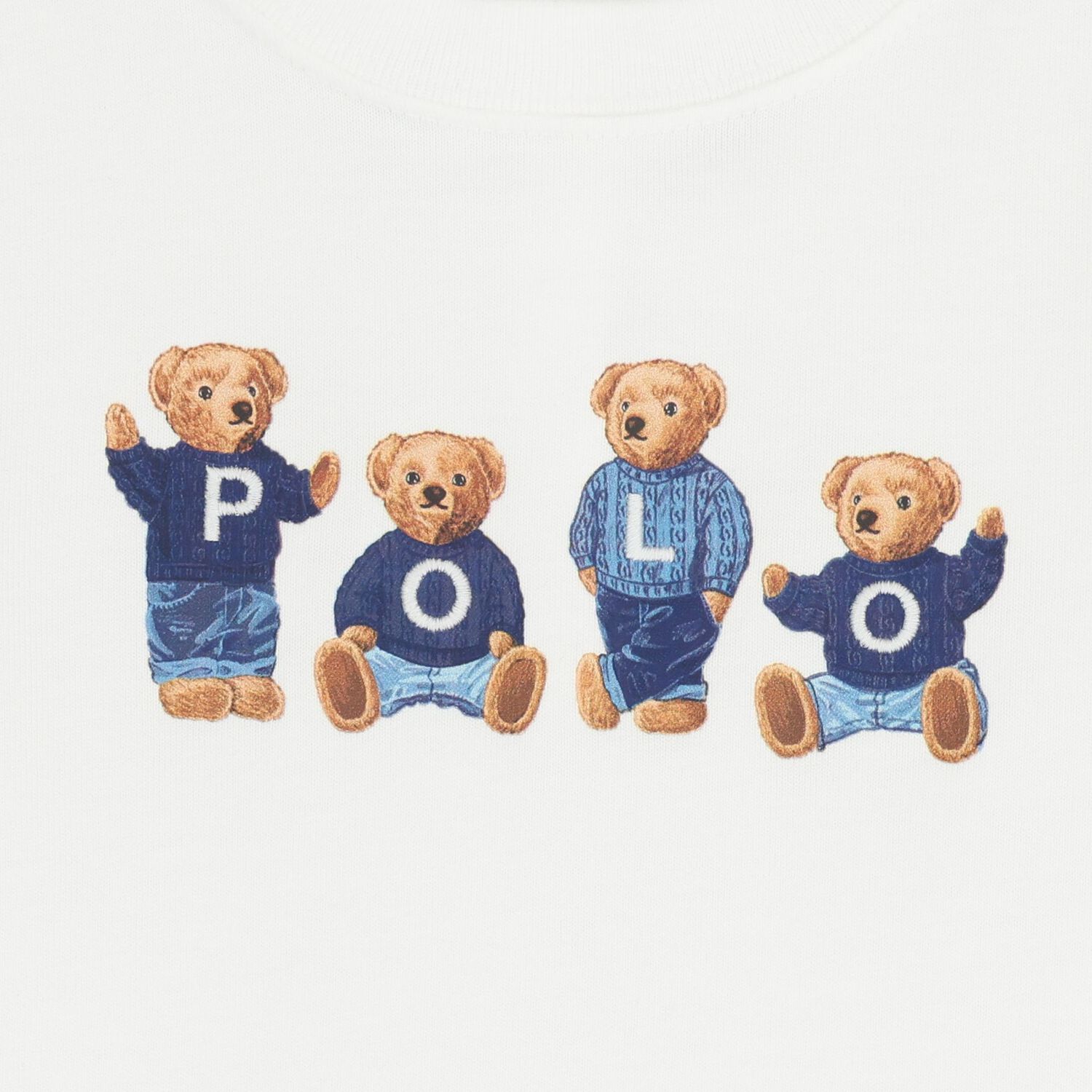 Baby Boys White Polo Bear T-Shirt, 1, hi-res