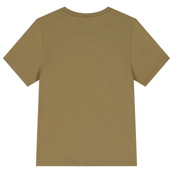 Boys Beige Logo T-Shirt