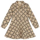 Girls Beige Logo Polo Dress, 1, hi-res