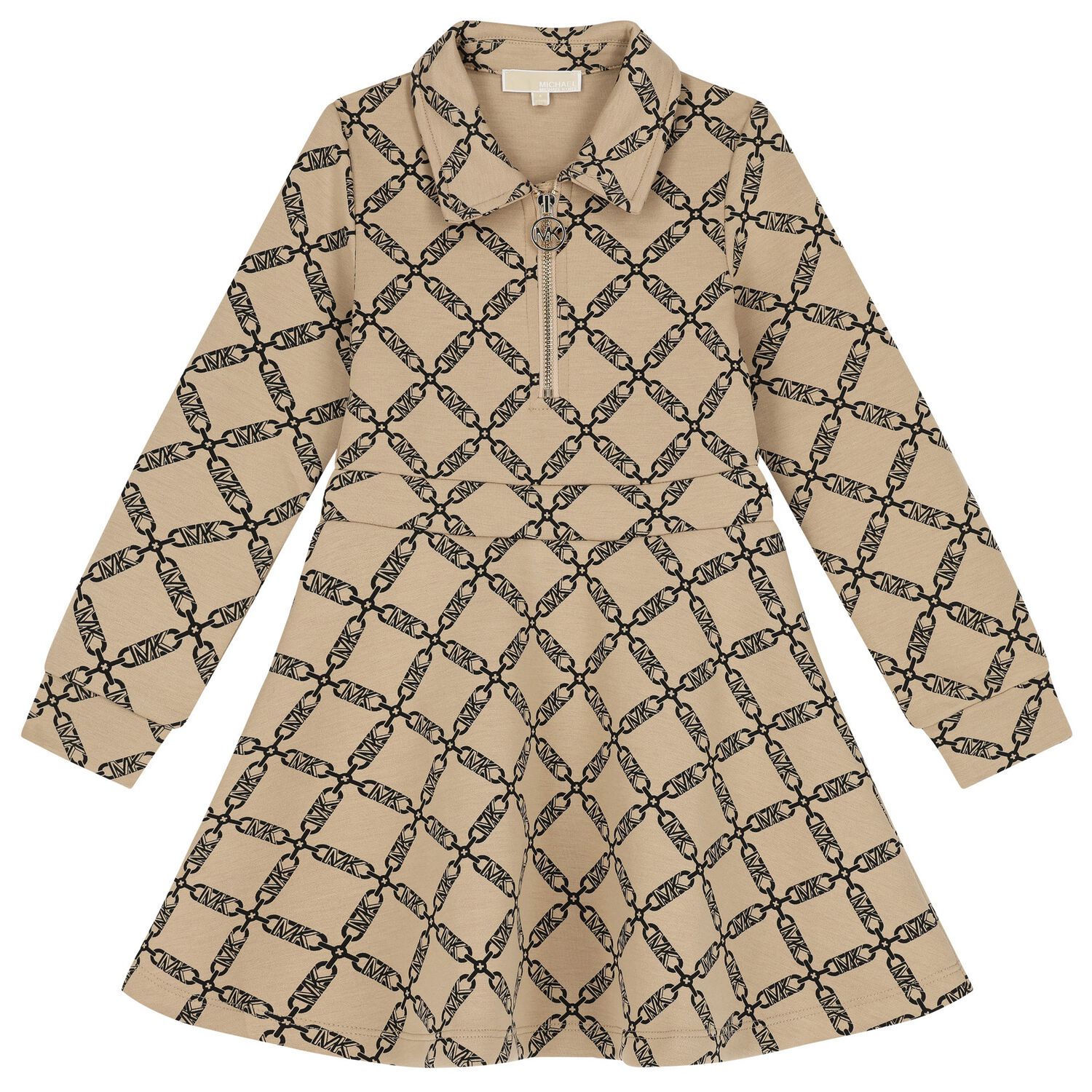 Girls Beige Logo Polo Dress, 1, hi-res image number null