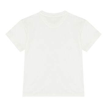 White Web Striped Baby T-Shirt