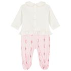 Baby Girls Ivory & Pink Carousel Babygrow Gift Set, 1, hi-res