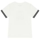 Boys White Logo T-Shirt, 1, hi-res