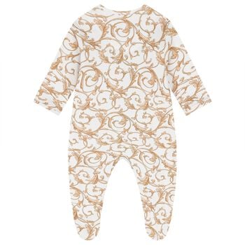 White & Gold Babygrow
