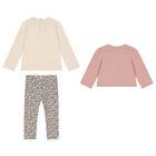 طقم بنات ليغنز باللون الوردي والبيج, 2, hi-res