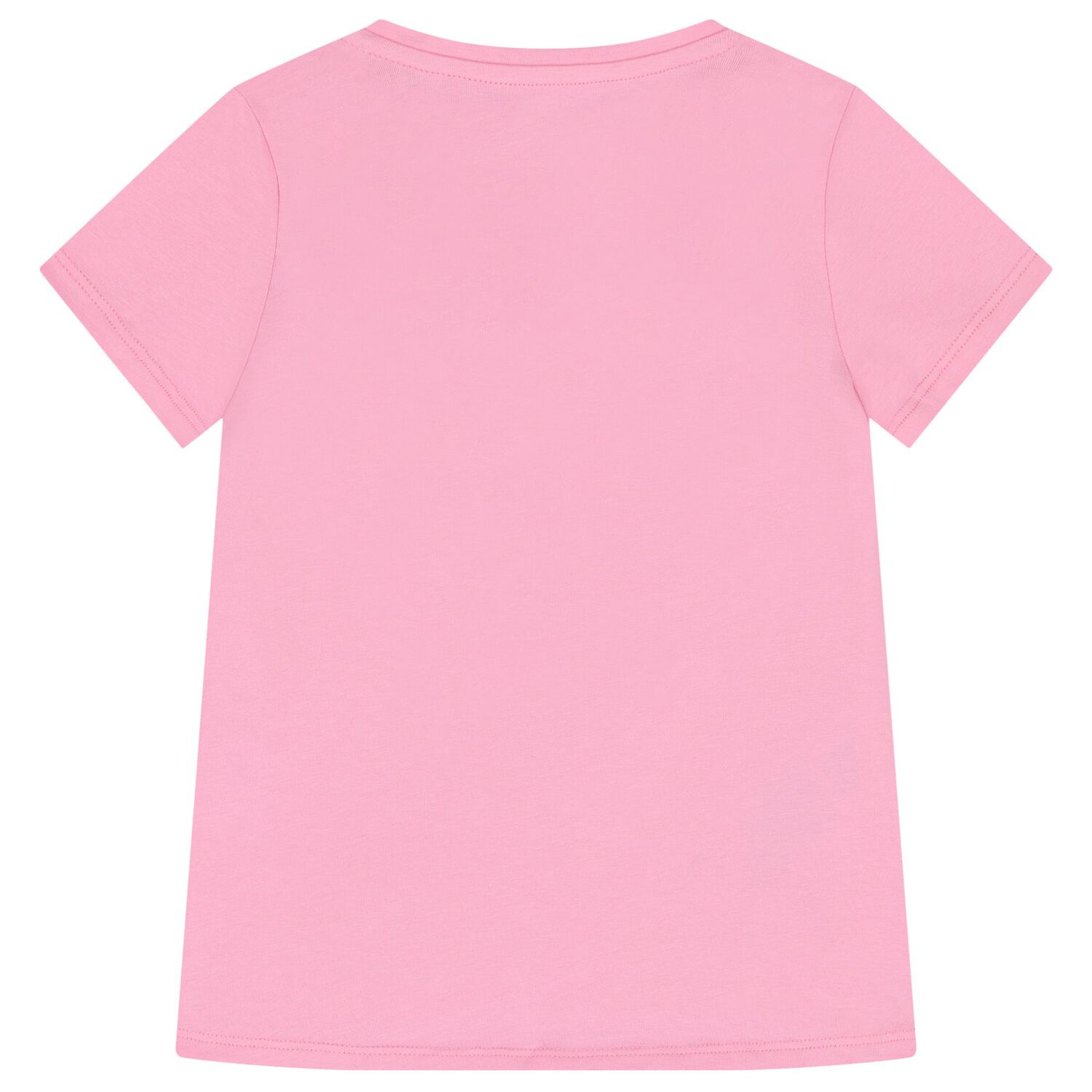 Girls Pink Embellished Logo T-Shirt, 3, hi-res