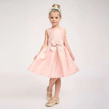 Girls Blush Pink Glitter Dress